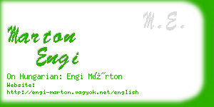 marton engi business card